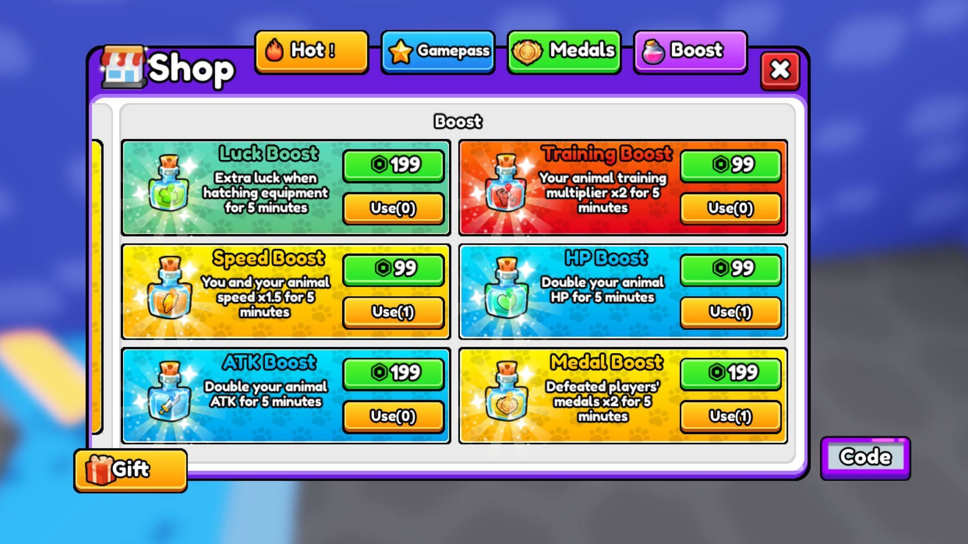 Use Boosts to gain a competitive advantage (Image via Roblox)